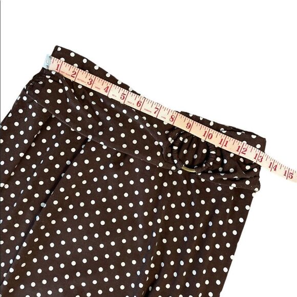 Brown and Cream Polka Dot Dress or Maxi skirt size Medium Petite - Picture 8 of 9